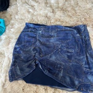 Brand new Edikted Denim mini skirt